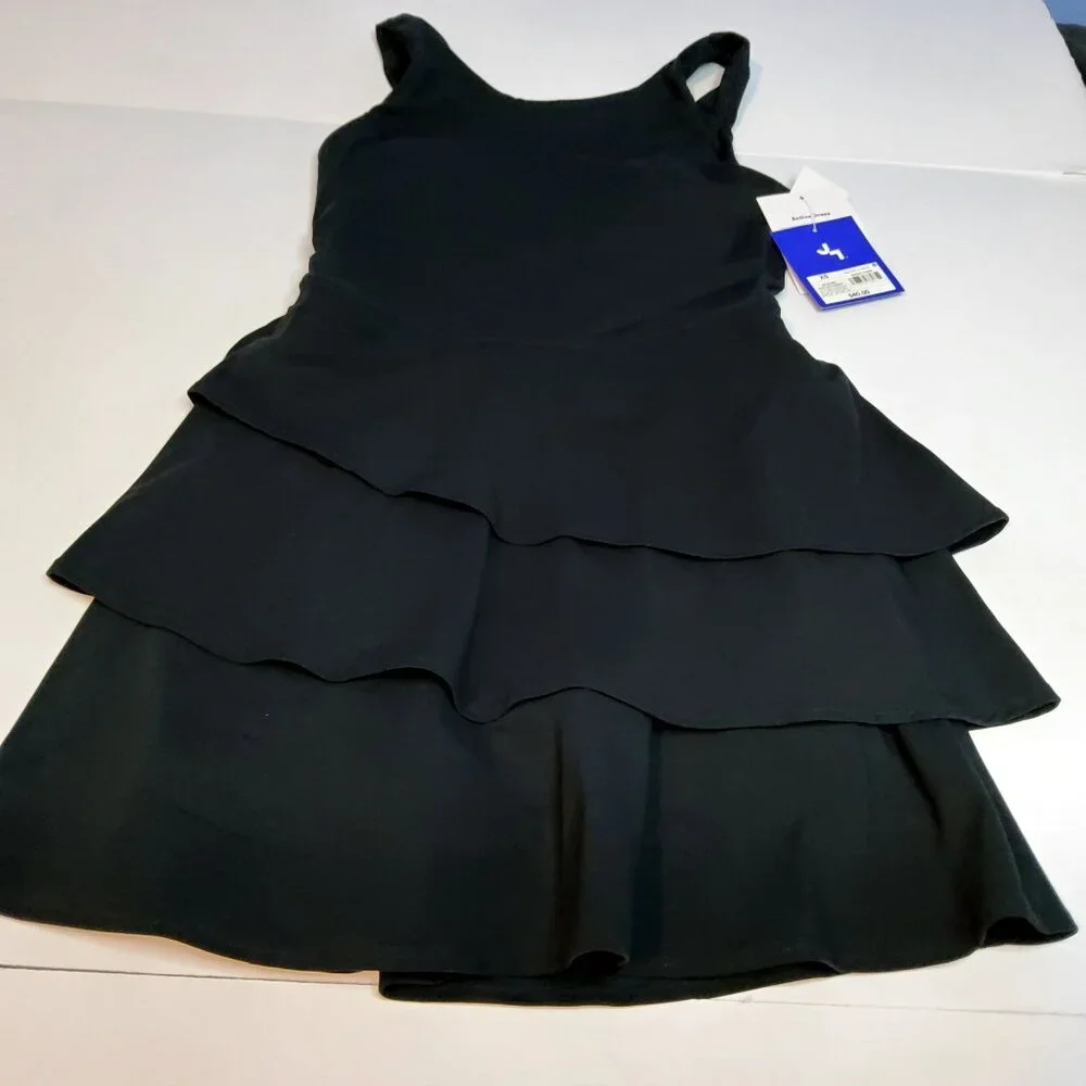 JoyLab Black Onyx Womens Active Dress XS Tiered Ruffle Skirt Workout,Casual Wear - Picture 2 of 14